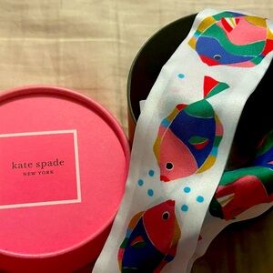 Authentic Kate Spade Colorful Fish Print Scarf